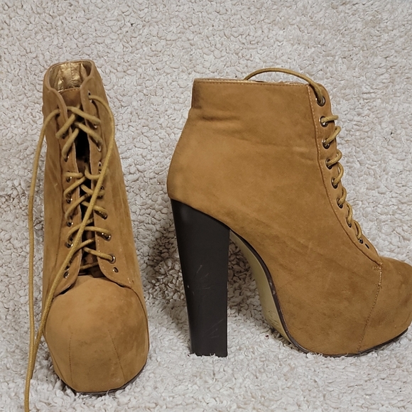 Tan platform booties - Picture 6 of 8